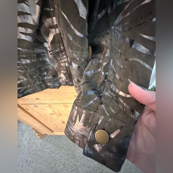 Toni Morgan Vintage 80’s Suede/Metallic Jacket Sz S Grunge Whimsigoth Steampunk - Picture 9 of 12